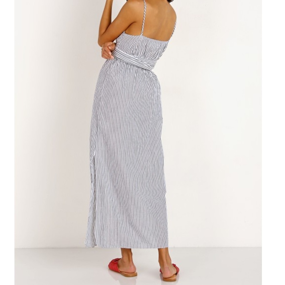 Mara Hoffman Thora Stripe Wrap Front Dress - Picture 4 of 11